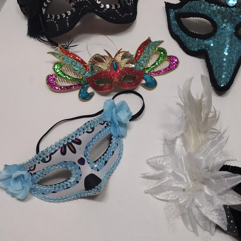 Decorated Masquerade Mask Assorted Lot of 10